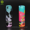 empty cosmetic container round colored plastic lip gloss tube